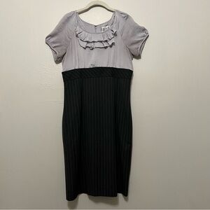 Julian Taylor Grey Pencil Dress, Size 12